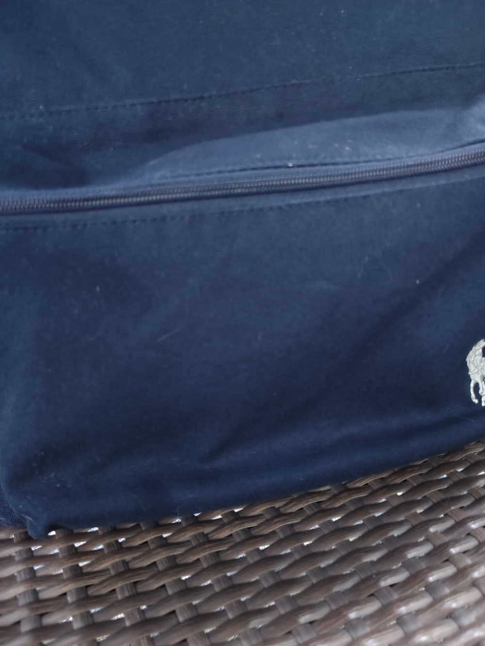 Polo by Ralph Lauren Navy Canvas Backpack with Multicolor POLO Letters - Picture 2 of 6